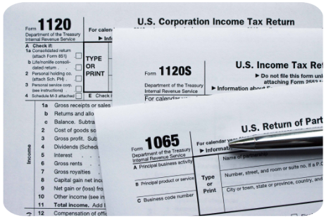 Froms used to file corporate and partership tax returns